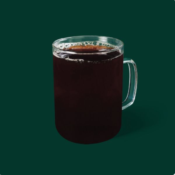 Freshly brewed black coffee